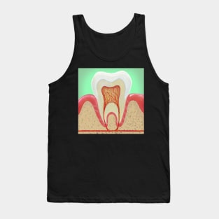 Medical illustration Tooth Anatomy Tank Top